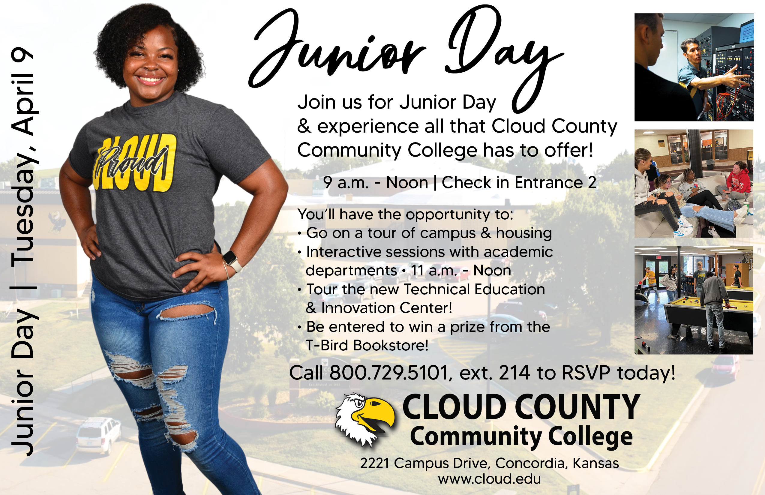 Junior Day is April 9.